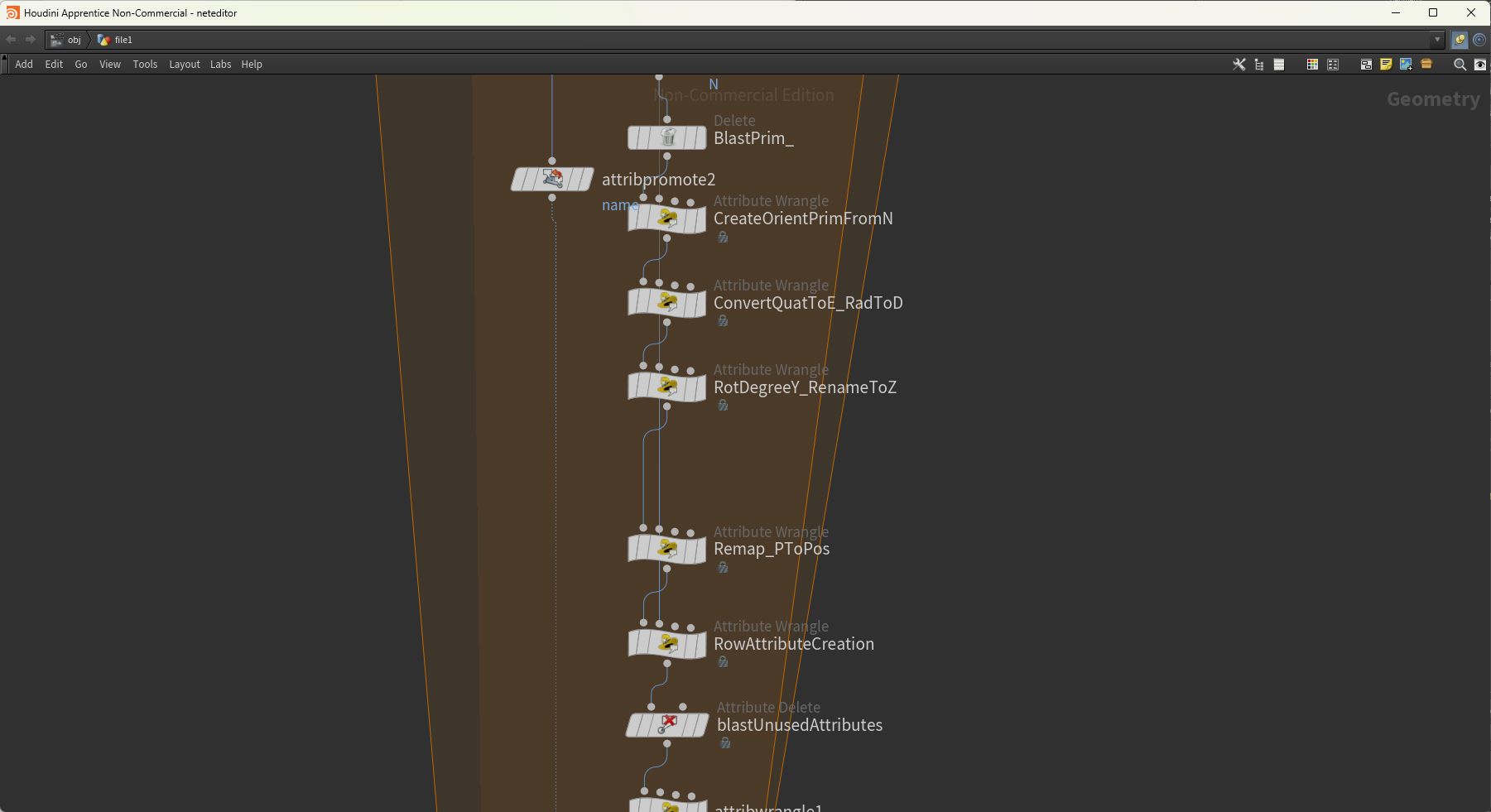 Houdini workflow: Converting track placements into Blueprint-ready transforms.