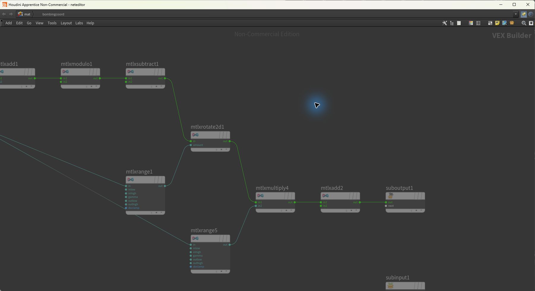 Houdini workflow: Cell-based rotation and scale vary texture coordinates.